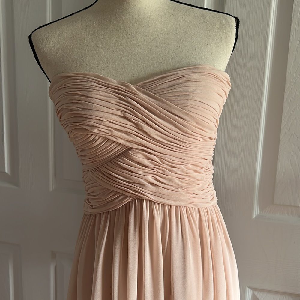 Sweetheart Criss-Cross Sleeveless Empire Chiffon Bridesmaid Dress With Straps - Picture 7 of 10